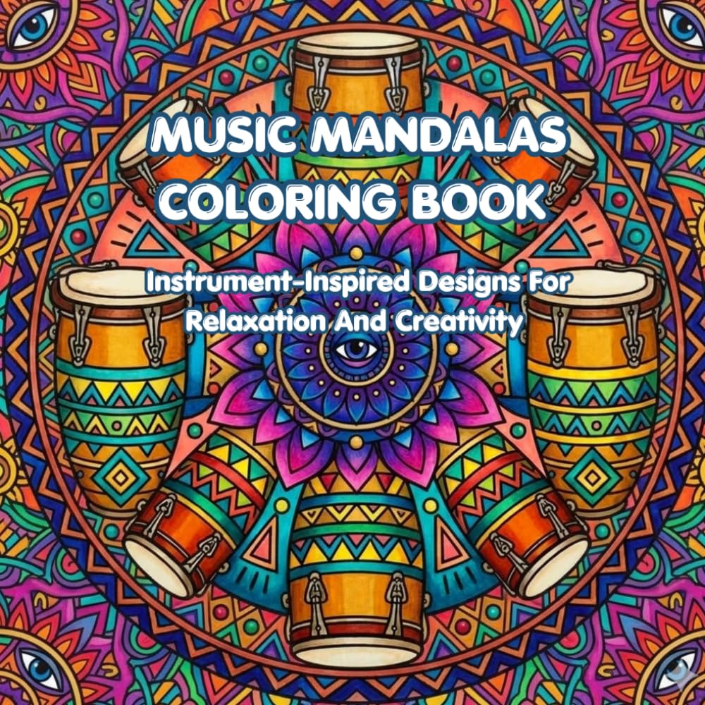 Music Mandalas Coloring Book: Instrument-Inspired Designs For Relaxation And Creativity (Creative Mandala Coloring Series)