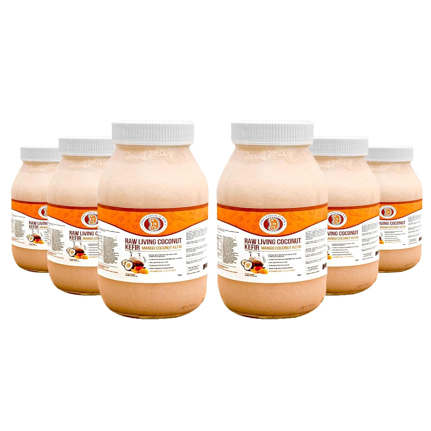 Mango Coconut Kefir – Organic Raw Probiotic Drink for Gut Health & Digestion | Living Cultures, Tropical Flavor | by This Chick Is Raw – Half Case
