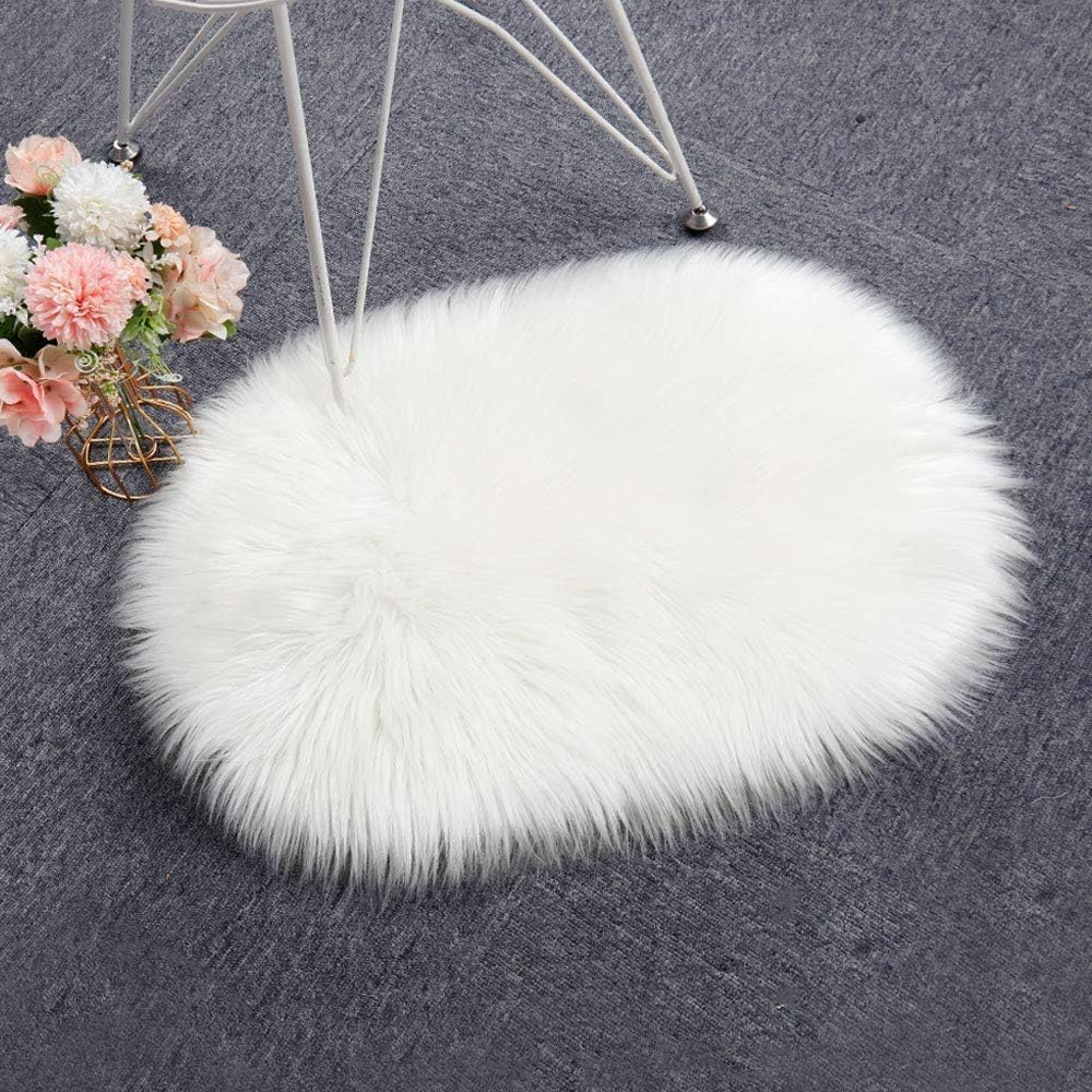 RosieLily Ultra Soft 1.3 x 2 Feet Faux Fur Rug, Fluffy Shaggy Area Rug Sheepskin Fur