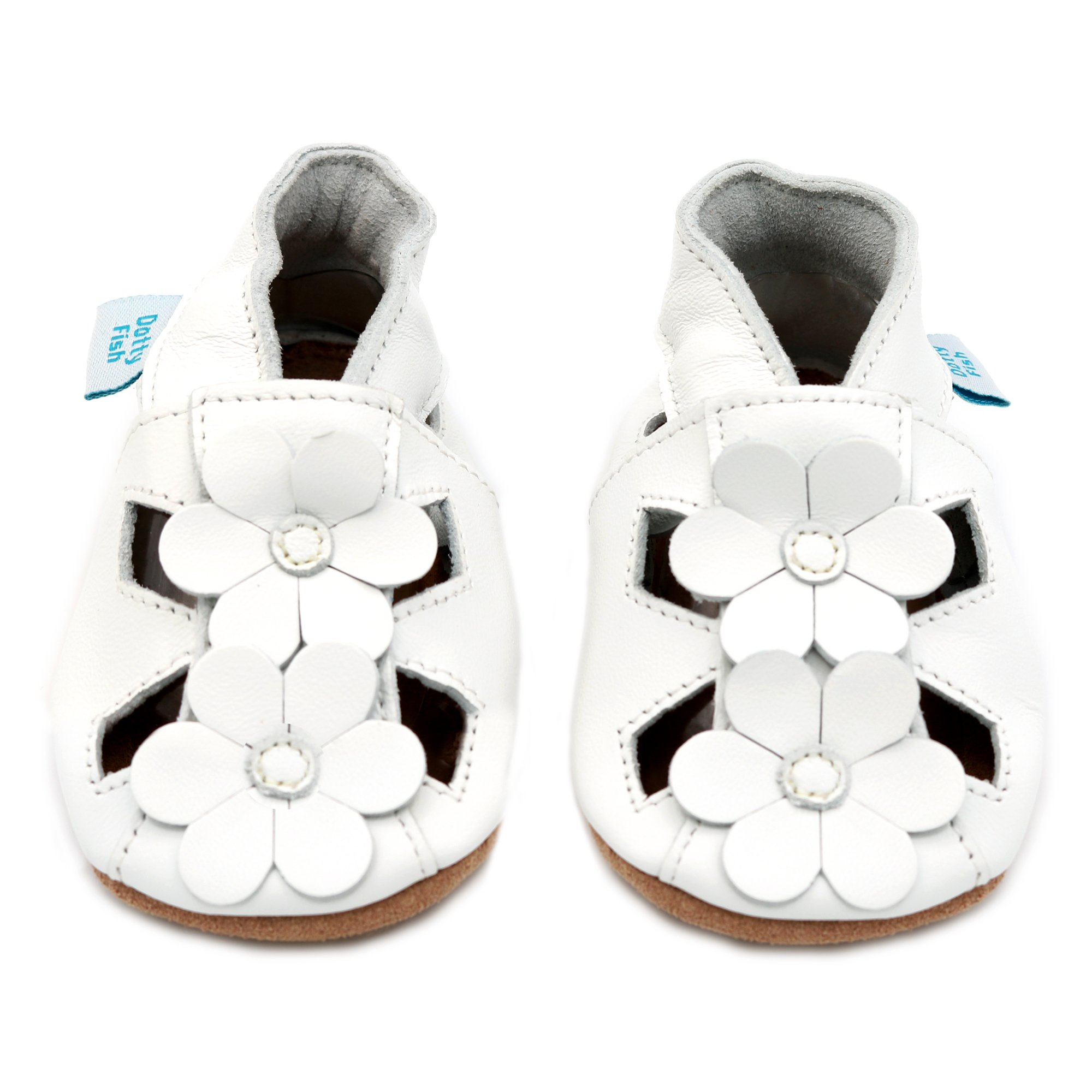Dotty Fish Soft Sole Leather Sandals for Babies & Kids – Barefoot Feel, Non-Slip Sole, Breathable, Lightweight & Flexible Summer Shoes for Boys & Girls - British Brand - 0-6 Months - 4-5 Years — view 18
