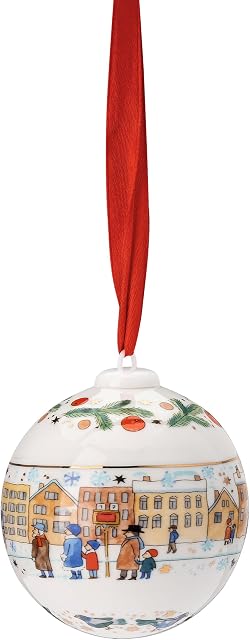 Hutschenreuther Porcelanowa bombka bożonarodzeniowa 2023 kula porcelanowa