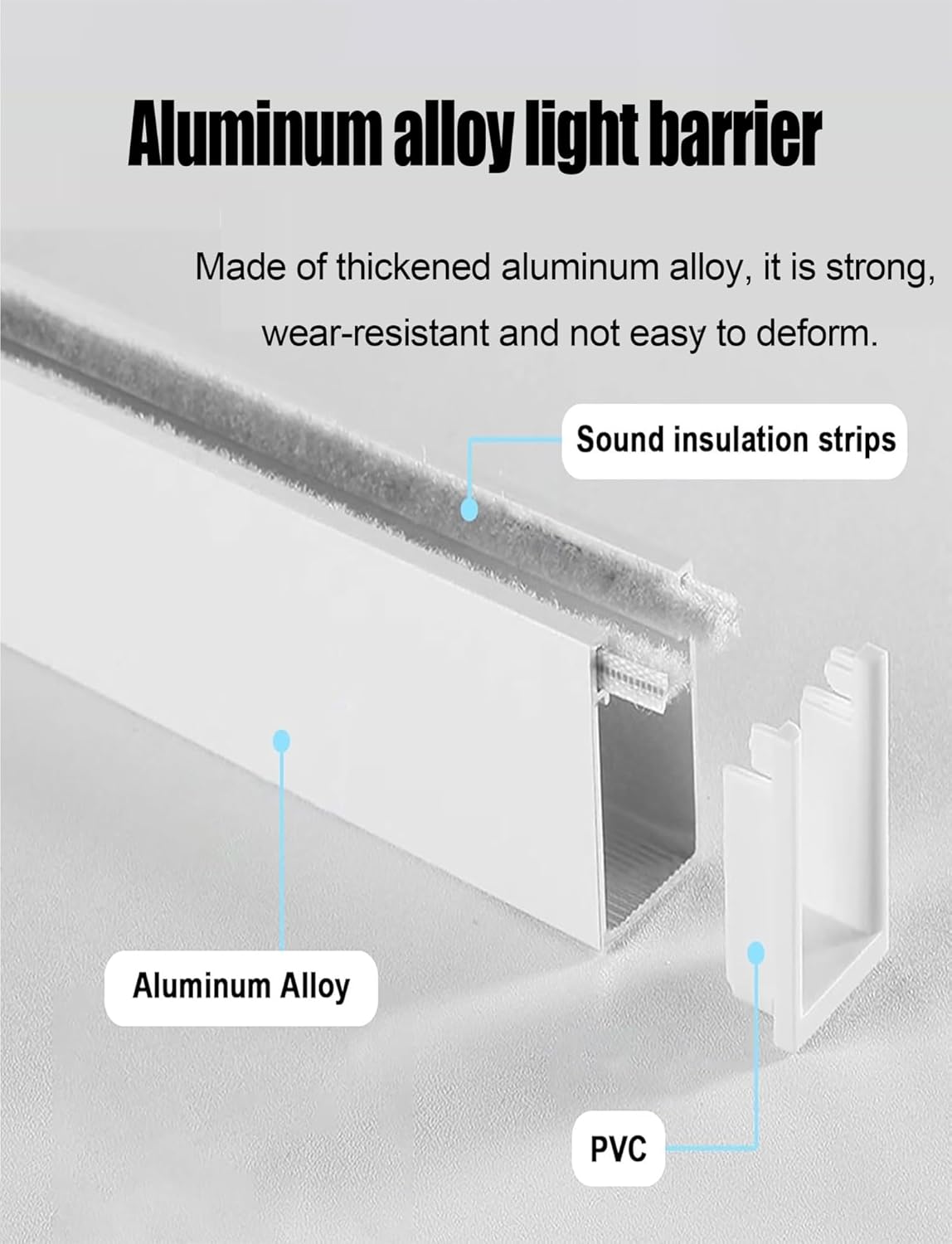 Custom Blackout Roller Blinds - Light-Blocking Window Shades with Aluminium U-Channel Side Rails, Perfect for Office & Bathroom, Gap-Free Design for Maximum Privacy