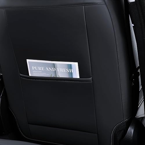 Miniatura 6 de Fundas de asiento delantero, fundas de asiento de cuero, fundas universales para asiento de automóvil, 2 unidades, protector de asiento de automóvil