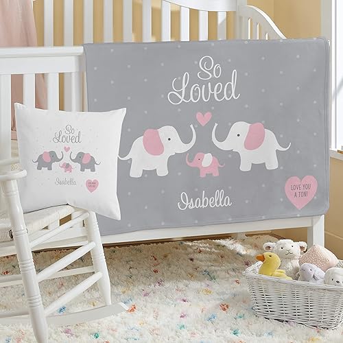 Miniatura 6 de Let's Make Memories Manta personalizada con texto en inglés God Bless para bebé recién nacido, sacramentos, color rosa, 30x40 pulgadas