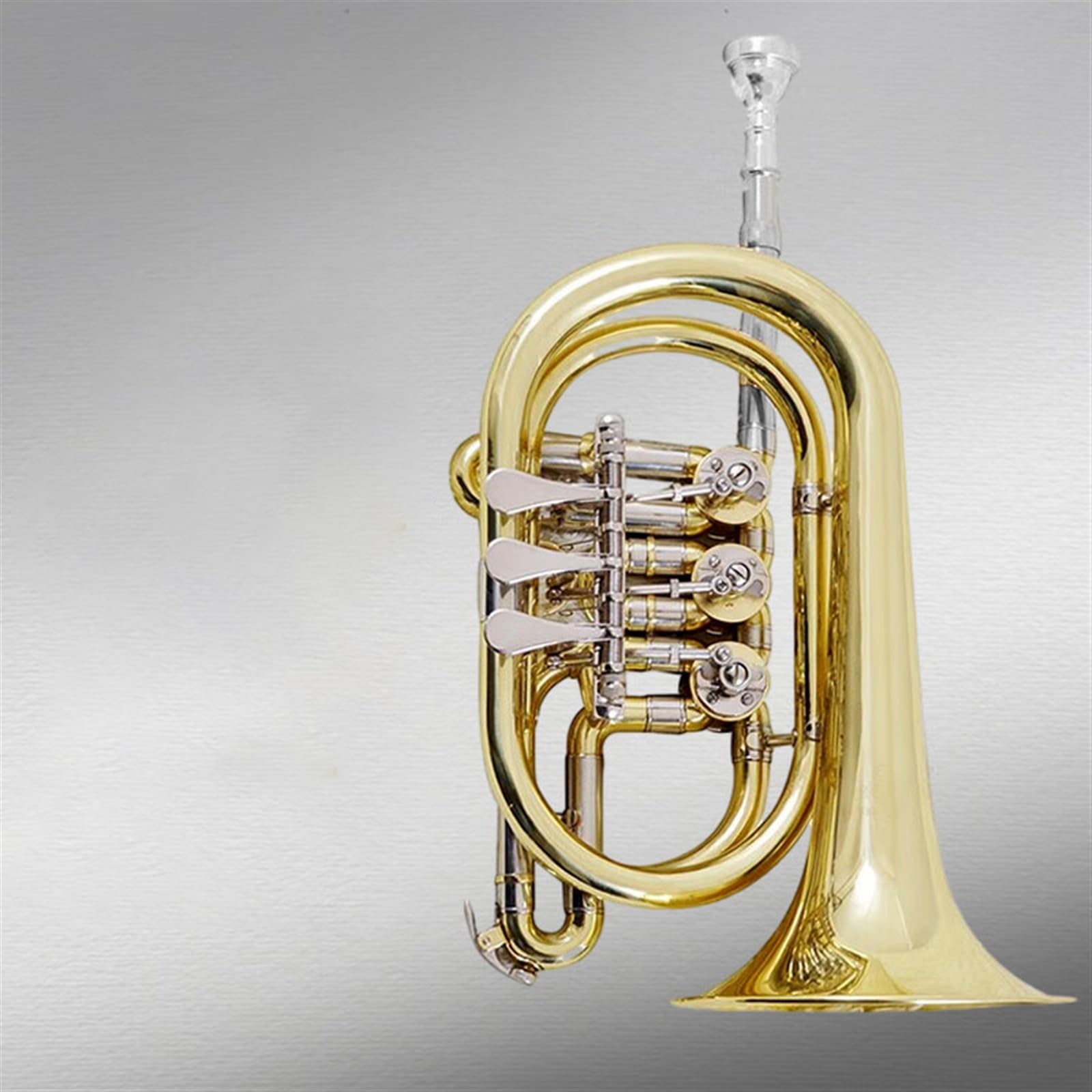 Standard Trompeten Musikinstrument Trompete Flachton Kornett Bb Flachstimmung Messing Gold Dreiknopf Drehventil Edelstahl