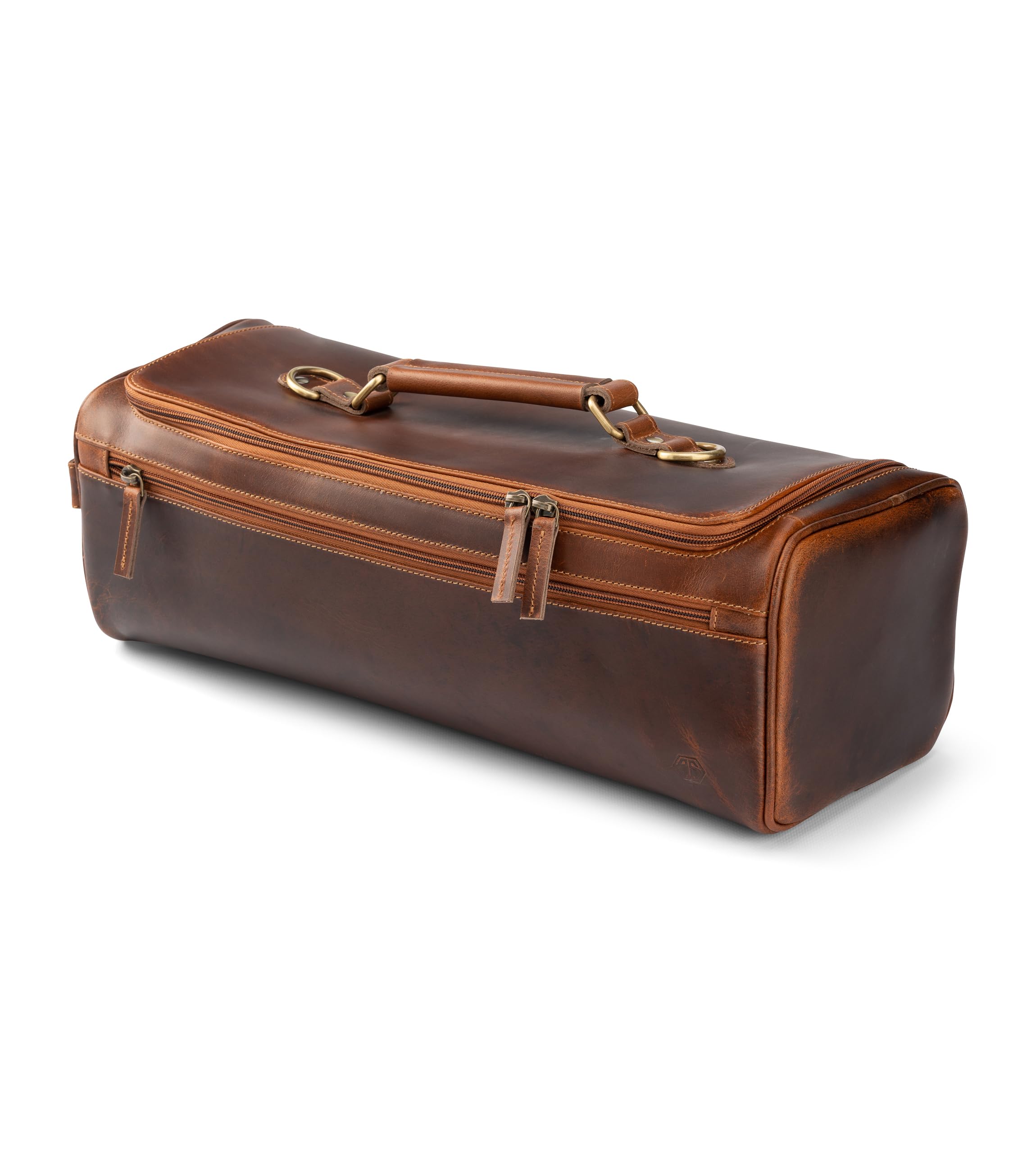Angus Stoke Arvid Sac à couteaux/valise en cuir de buffle de qualité supérieure - Extra large avec de nombreux accessoires et espace de rangement - Sac de cuisine à roulettes en cuir de buffle vintage