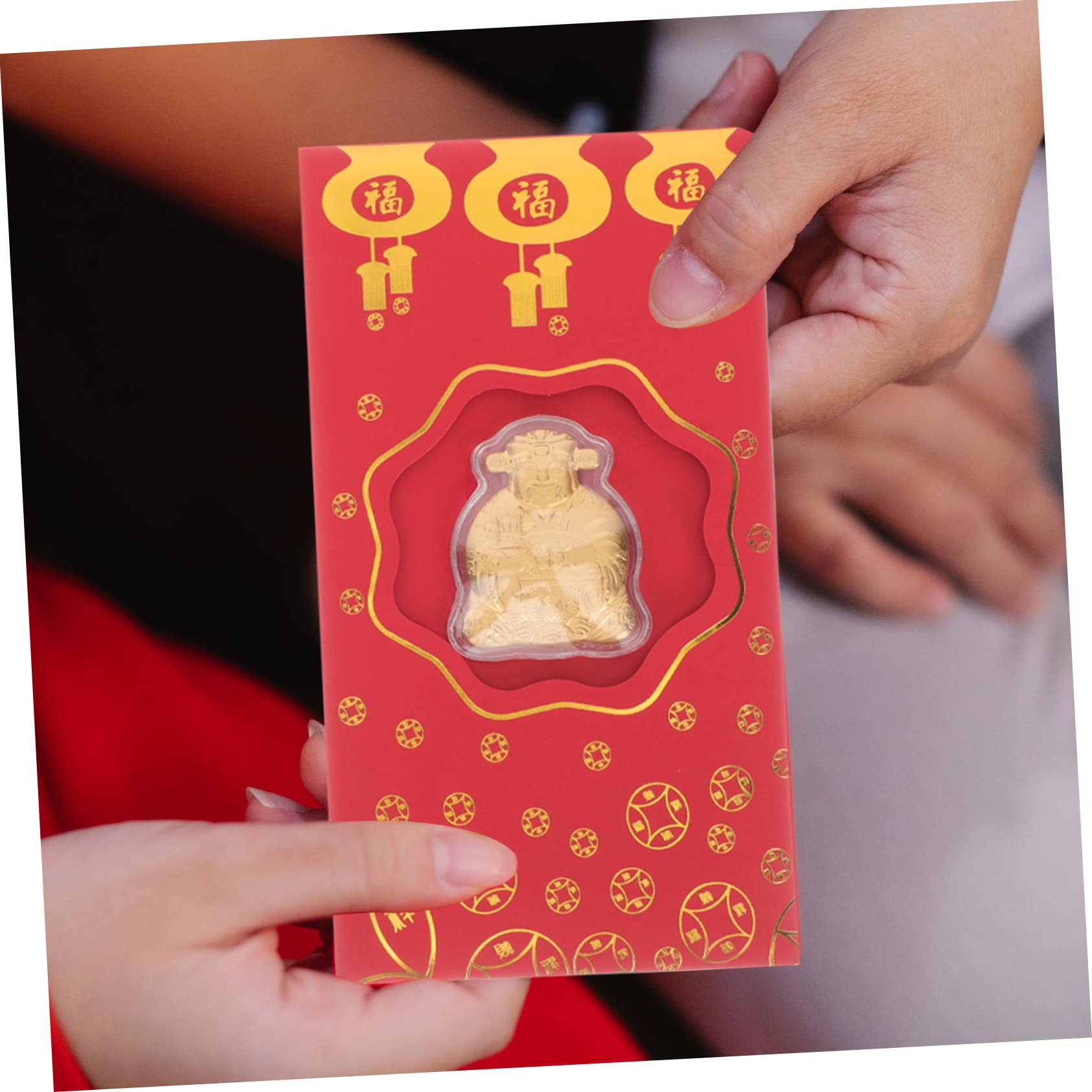 SEWACC 40 Piezas Sobre Rojo Del De La Riqueza Sobres Rojos Del Año Del Conejo Zodiaco 2023 Sobres Rojos Chinos Hong Bao Chino Decoración Lai Ver De Dinero Hoja De Oro