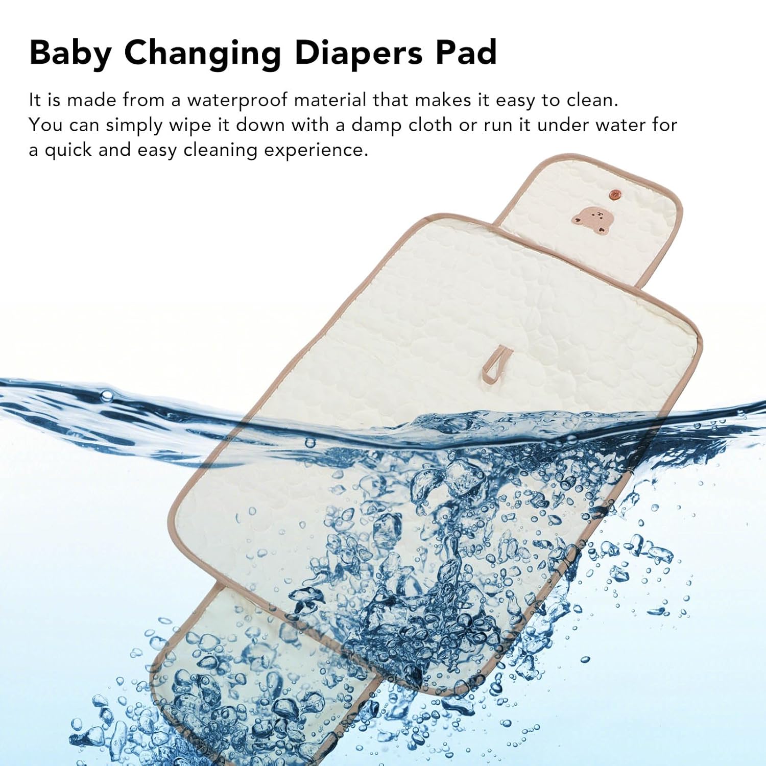 Foldable Diaper Changing Pad, Portable Changing Pad for Newborn (Little Bear) image 3 of 9 B0C9XH33NL