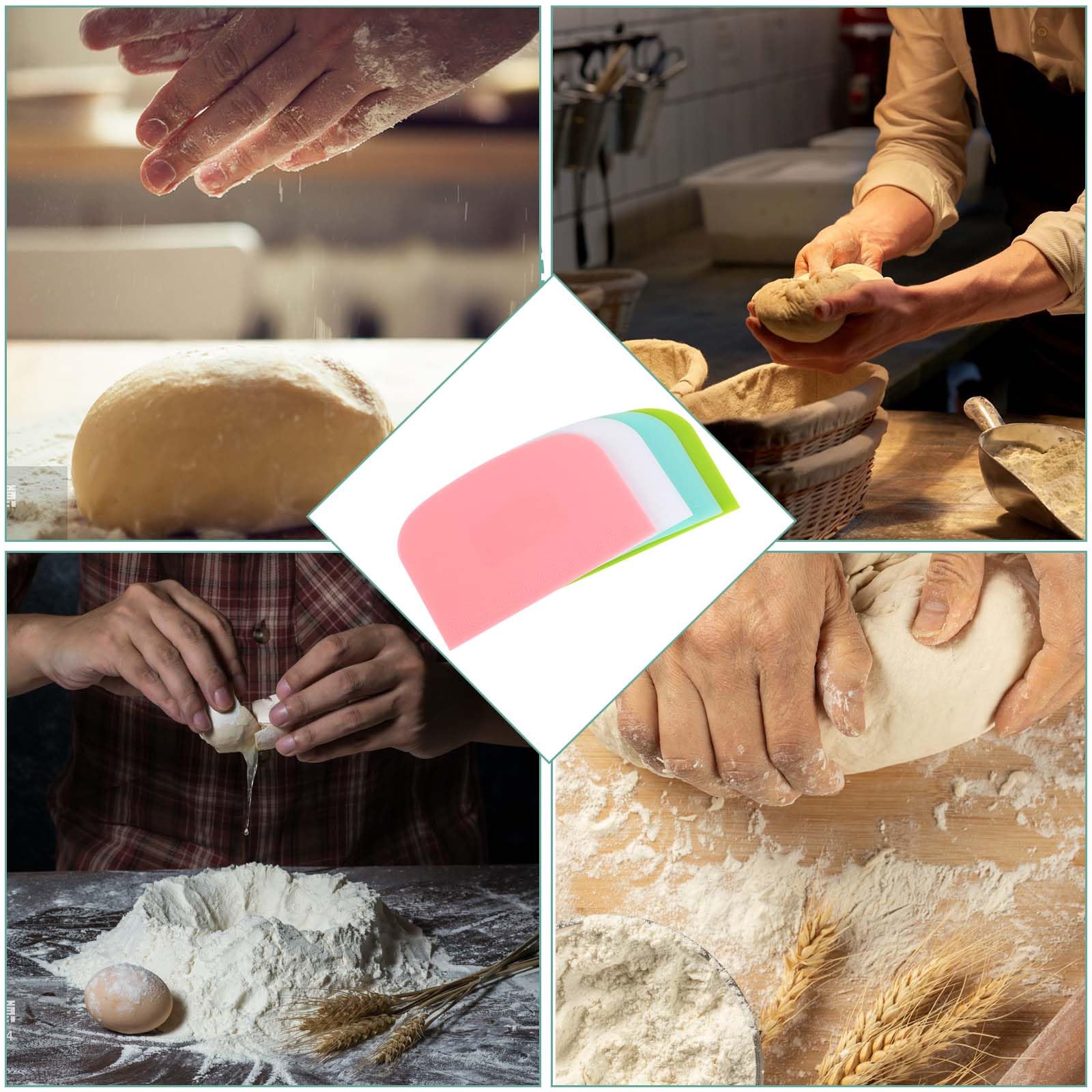 Teigschaber-Set 3-teilig – BPA-frei, Flexibel, Mit Scharfer Kante Für Kuchen & Backen