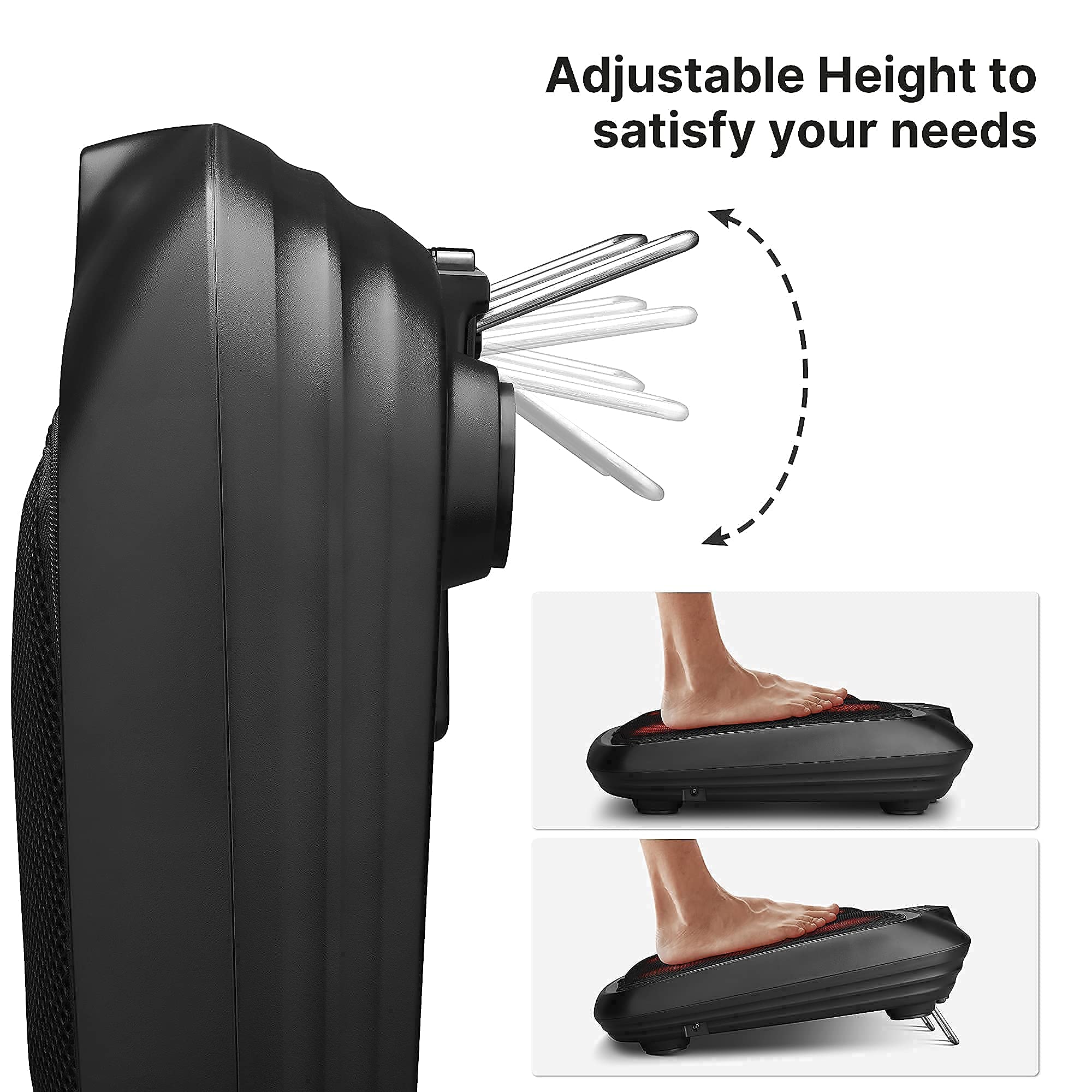 RENPHO Foot Massager with Heat, Shiatsu Heated Electric Foot Massager, Deep Kneading Feet & Back Massager for Muscle Pain Relief, Plantar Fasciitis, Home and Office Use Fit Size Feet up to 14