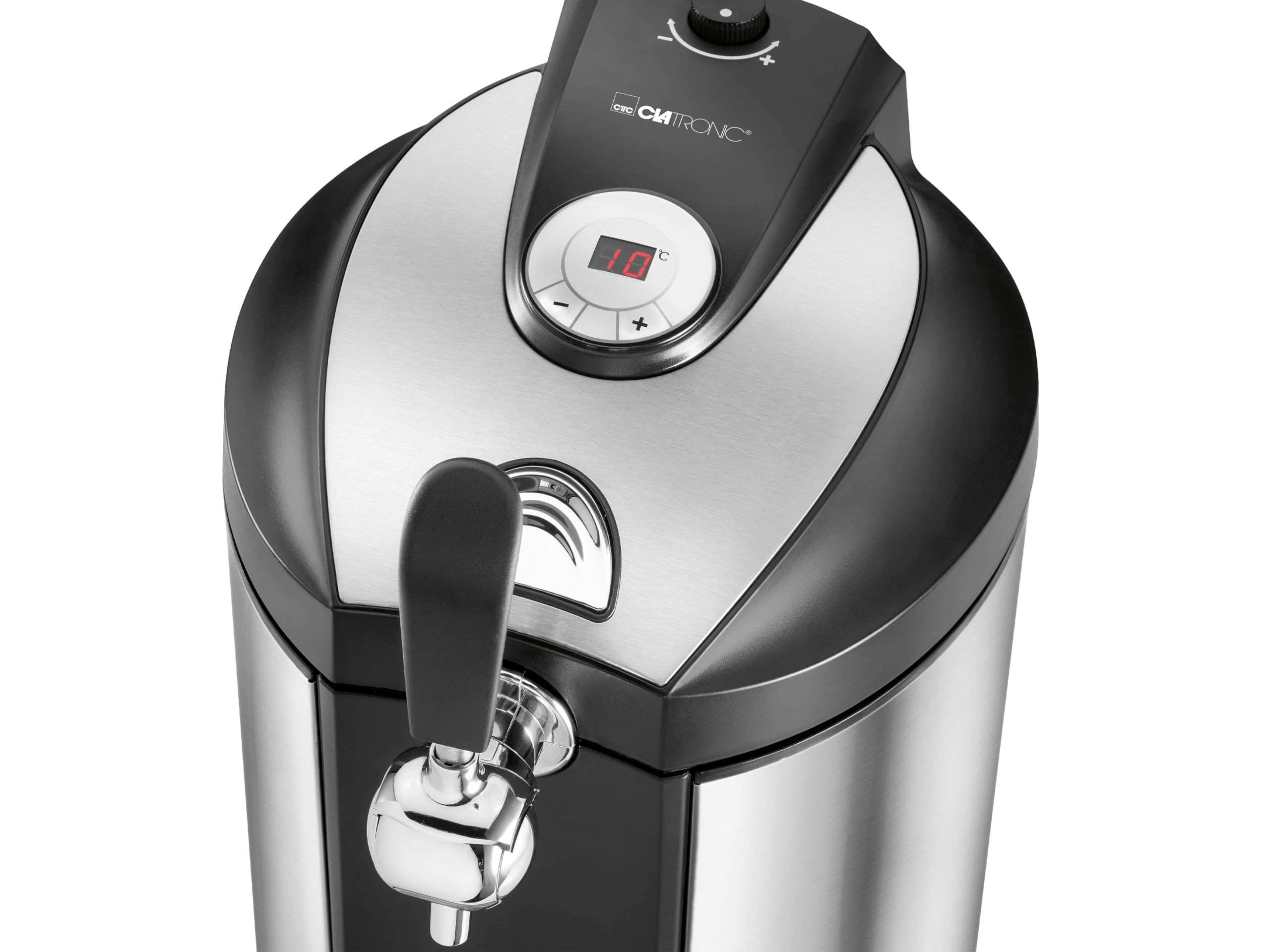 Erogatore di birra Clatronic | Fusti da litro | Raffreddamento da 2 °C a 12 °C | Erogatore | incl. 3 cartucce di CO2 | Regolazione della temperatura | BZ 3740