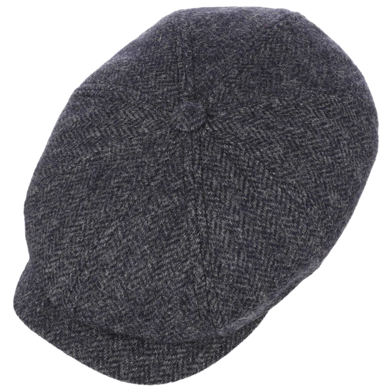 LIERYS Carlsen Wool Herringbone Flatcap Klassische Form Herren Fischgratmuster Made in EU Herbst Winter