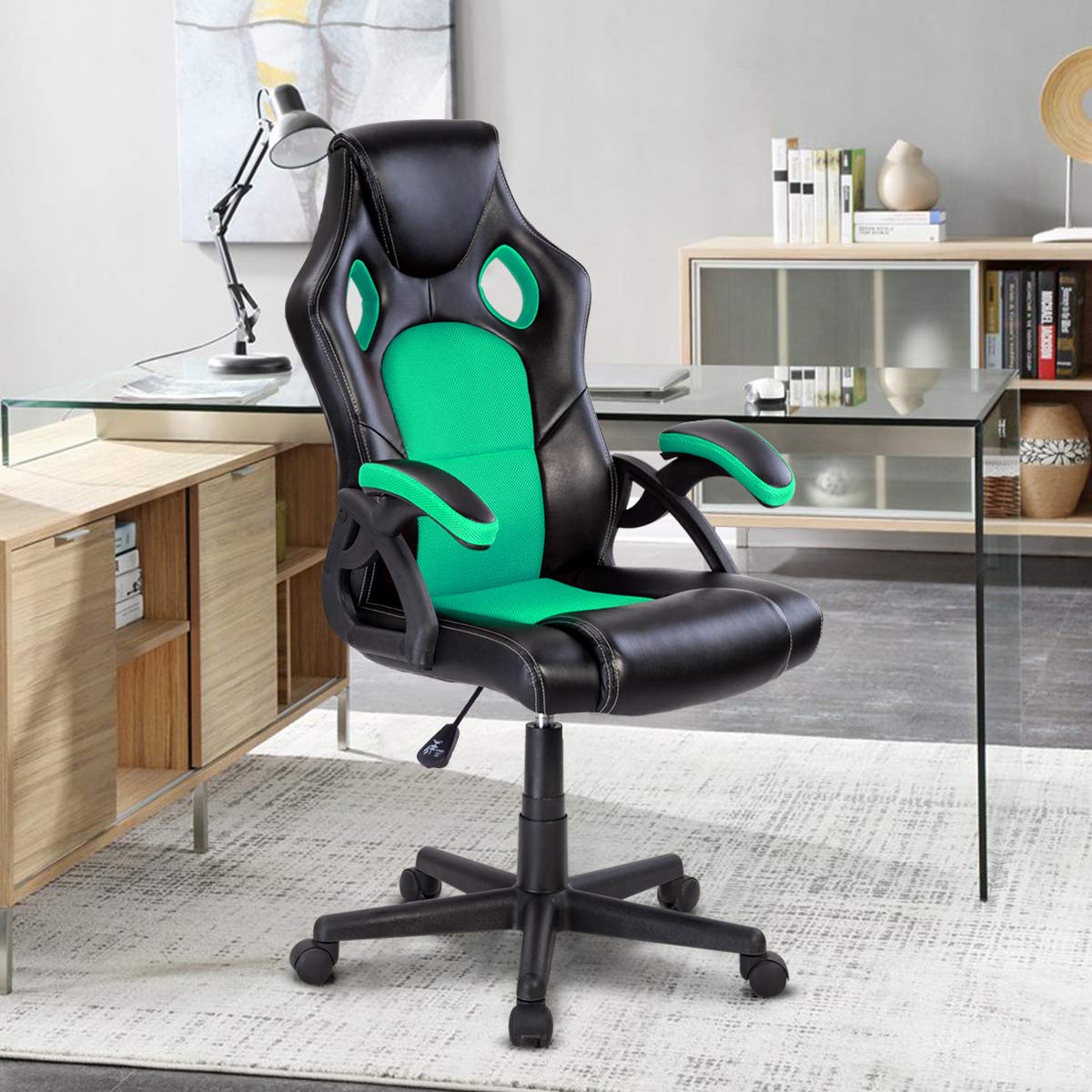 Giantex Executive Racing Office Gaming Chair Ergonomic Leather Style