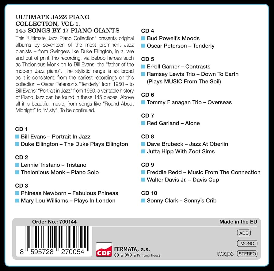 Ultimate Jazz Piano Collection Volume 1: Amazon.pl: Płyty CD