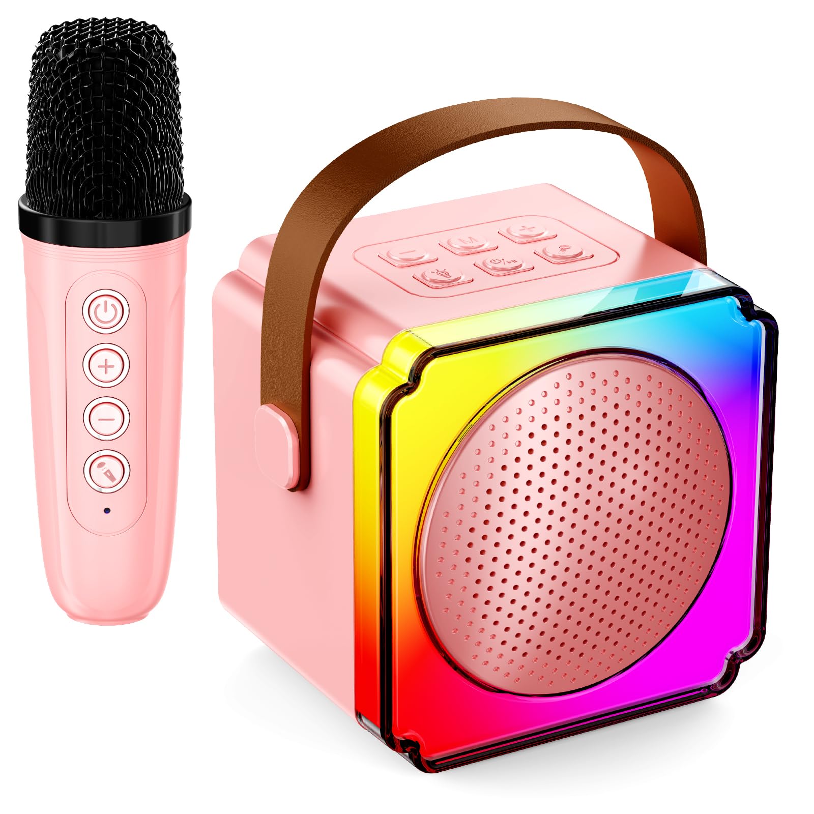 Karaoke Machine, Portable Bluetooth Speaker with Wireless Microphones for  Kids Adult, Birthday Family Party Gifts Toys for Toddler Girls