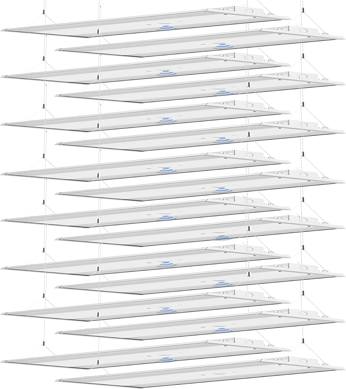 LED Linear High Bay Light 16-Pack 300W 45000LM 0-10V Dimmable 5000K Daylight Adjustable High Bay LED Shop Lights