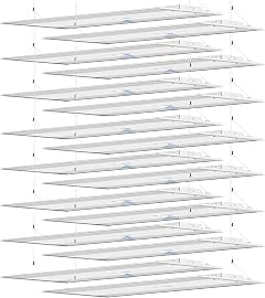 LED Linear High Bay Light 16-Pack 300W 45000LM 0-10V Dimmable 5000K Daylight Adjustable High Bay LED Shop Lights