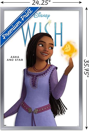 Miniatura 23 de Trends International Disney Wish Asha Feature Series - Póster de pared, 34 pulgadas de largo x 22.4 pulgadas, versión enmarcada en caoba
