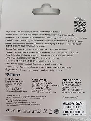 Miniatura 7 de Patriot Memory XPORTER X550 - Unidad flash USB 3.2 Gen 1 tipo A+C de 1 TB - Unidad de pulgar - Unidad de lápiz - PS1TX550AAD