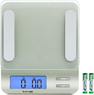 Accuweight 207 Digital Kitchen Multifunction Food Scale for Cooking with Large Back-lit..
