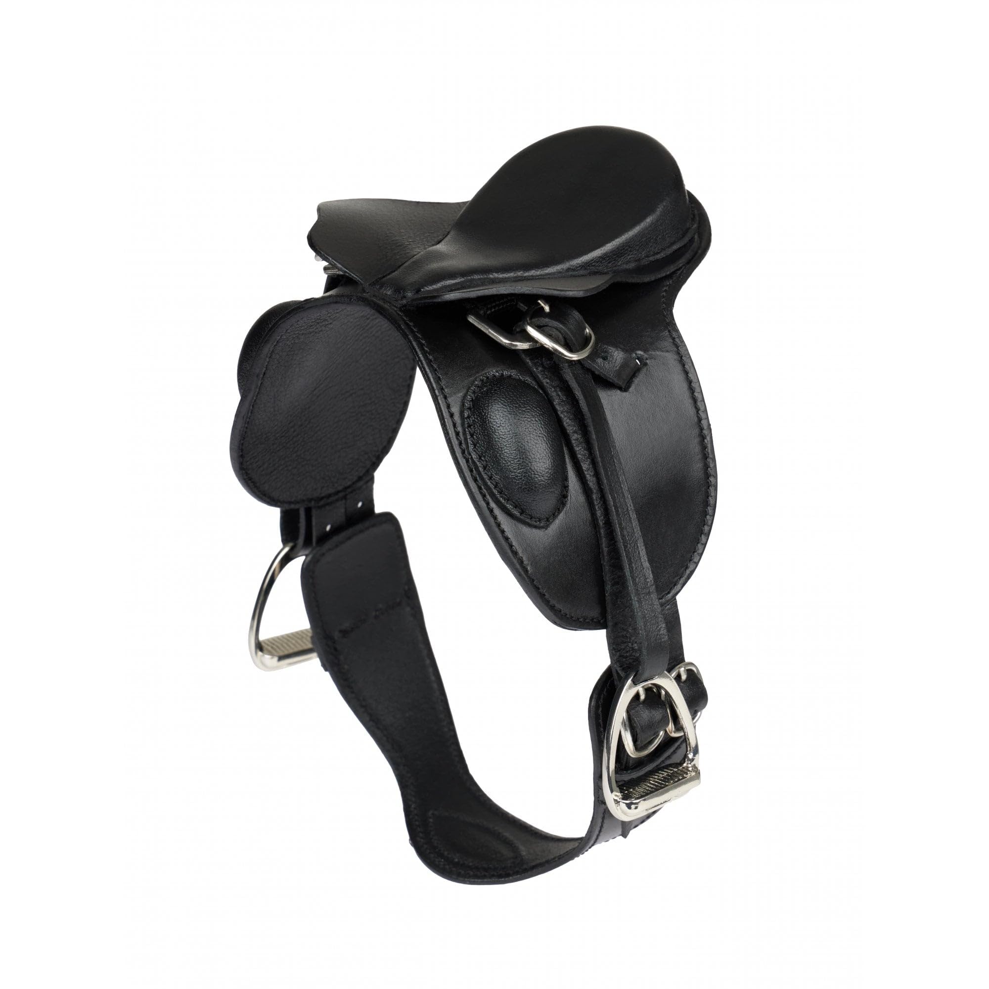 LeMieux Toy Pony Dressage Saddle Black - Real Leather - Educational Toy - Suitable for Ages 3+