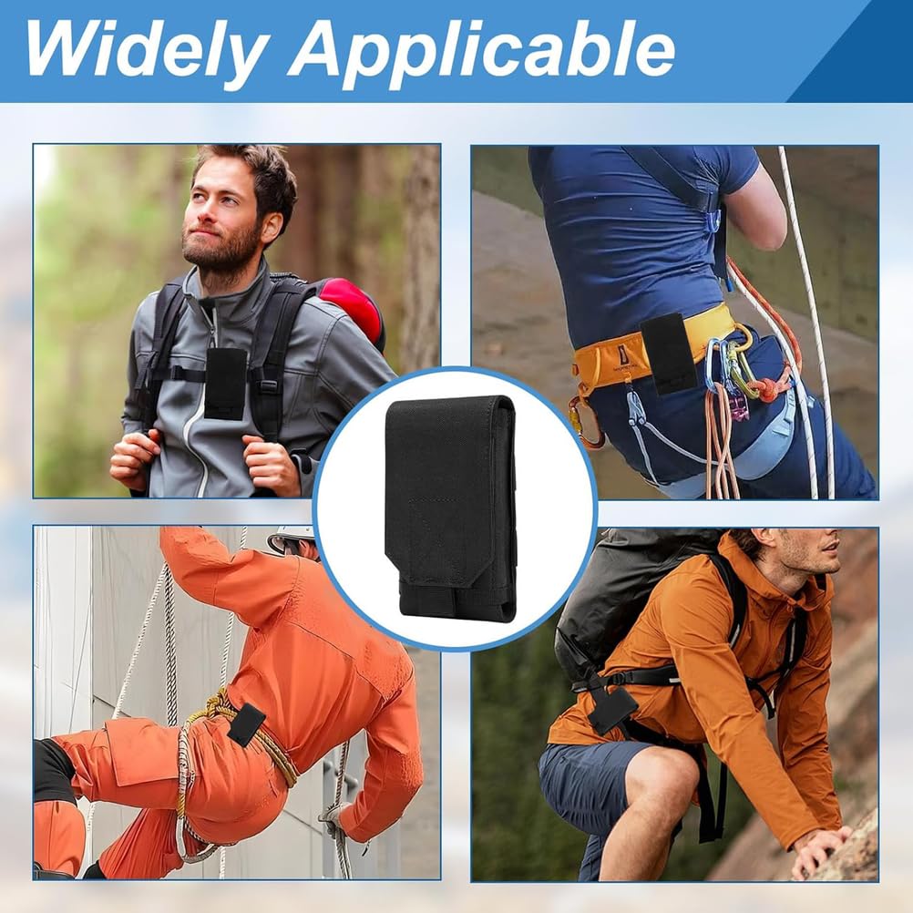 Pochette Universal Mobile, Holster Phone Ceinture Sac de téléphone Portable Étui Nylon Cell Holder pour Hommes et Femmes Randonnée, Travail, Camping en Plein air,ACU