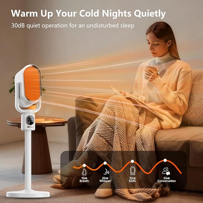 Calefactor Eléctrico Portátil Cerámico PTC 1800W miniatura 5