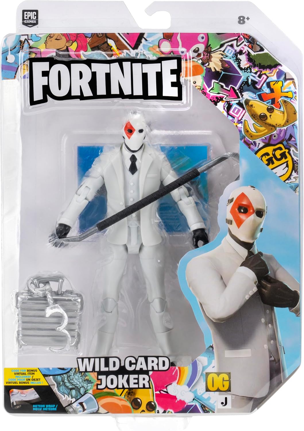 Fortnite Legendary Wild Card - 6-inch Articulated Figure with Harvesting Tool, Back Bling, and Code for Bonus Virtual Item