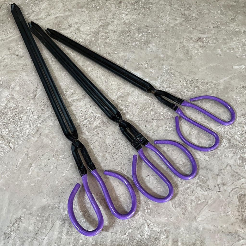 Pinzas para leña con superficie negra, pinzas de madera resistentes para chimenea, hoguera y estufa de leña, para uso interior y exterior (40 cm)