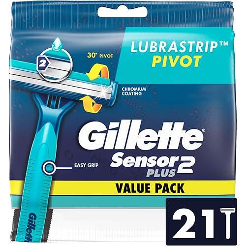 Sensor2 Plus Pivot Men's Disposable Razor, 21 Razors