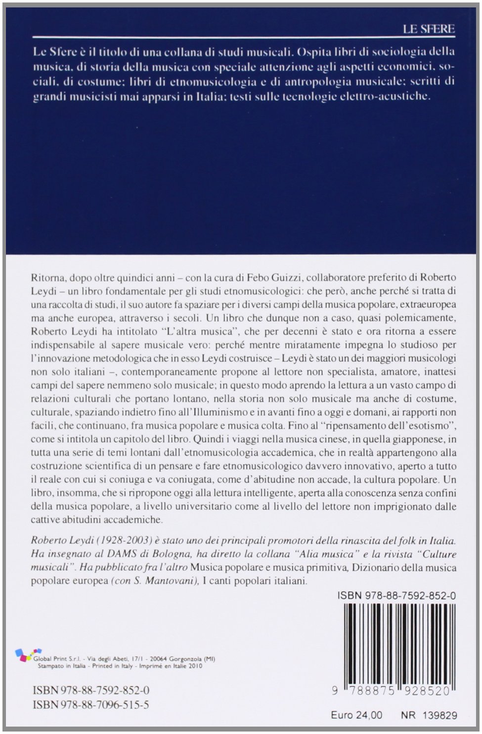 L'altra musica. Etnomusicologia