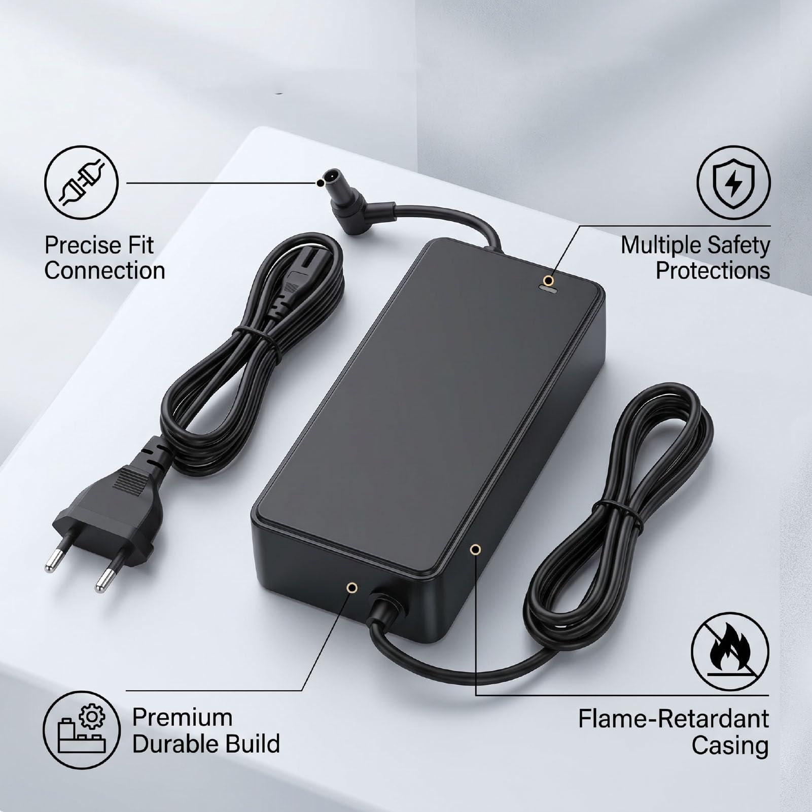 Reemplazo del Cargador de Scooter para Scooter Eléctrico Mi4 Ultra | con adaptador de corriente Plug and Play, protección contra cortocircuitos contra sobrecarga OVP OCP