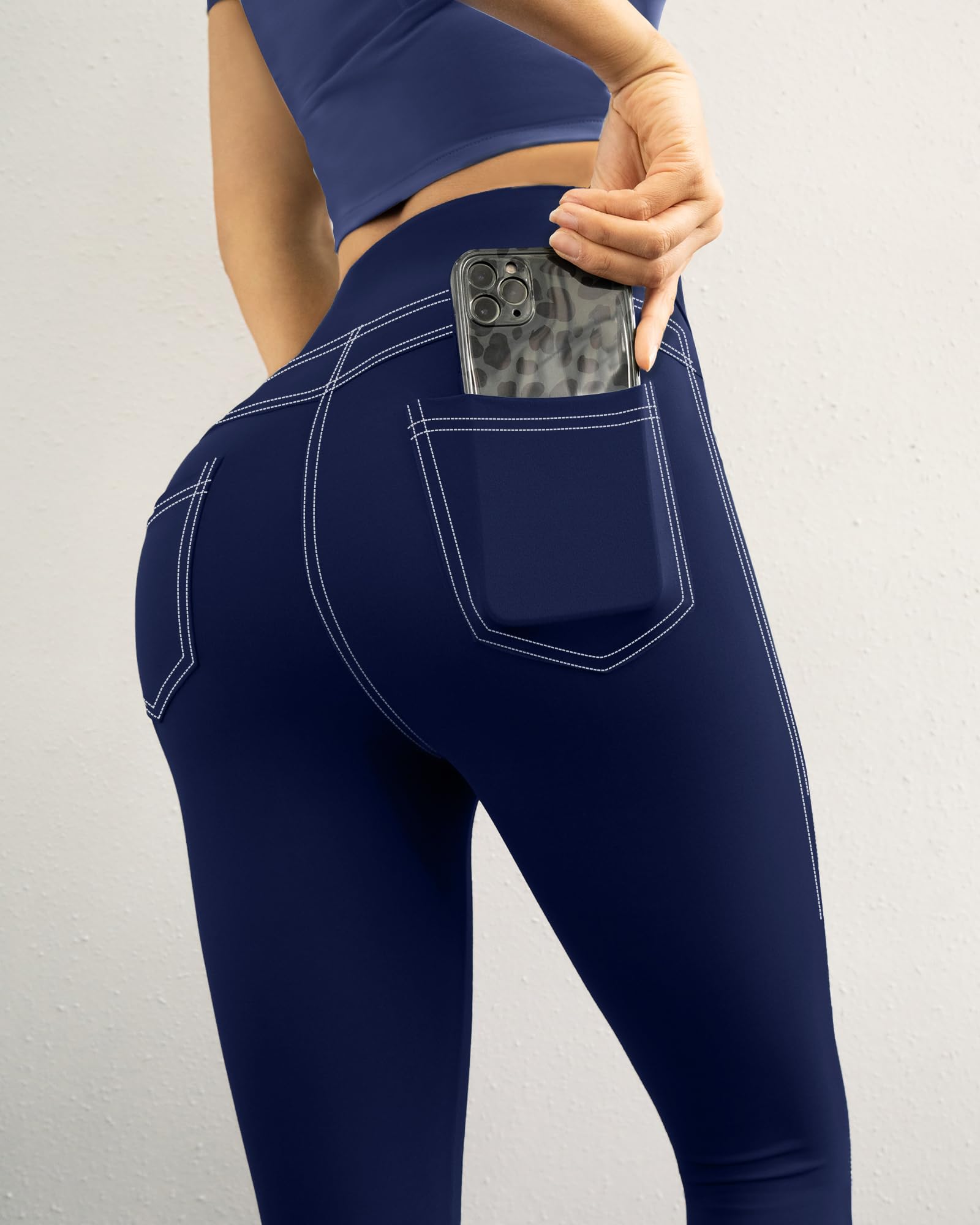 G4Free Pantaloni da Yoga Donna Alta Vita con Elasticizzati Tasca Yoga Leggings Yoga Sport Fitness Spandex Palestra Pantaloni