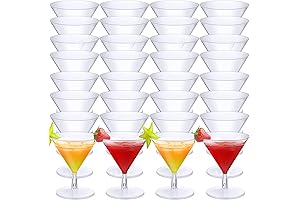 100 Packs Clear Plastic Mini Margarita Glasses