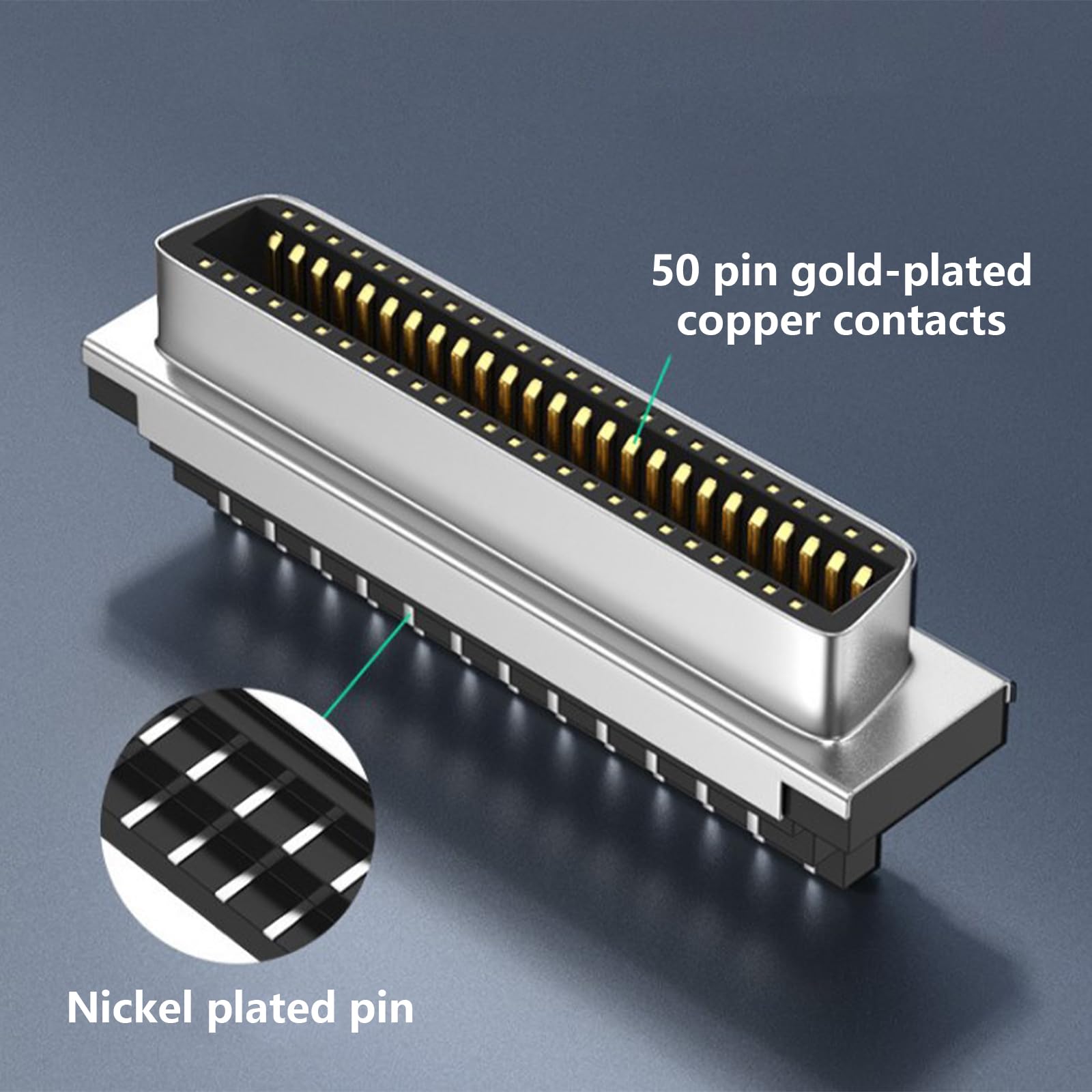 Connecteur SCSI femelle à souder type CN14P/CN20P/CN26P/CN36P/CN50P/CN68P Contacts cuivrés