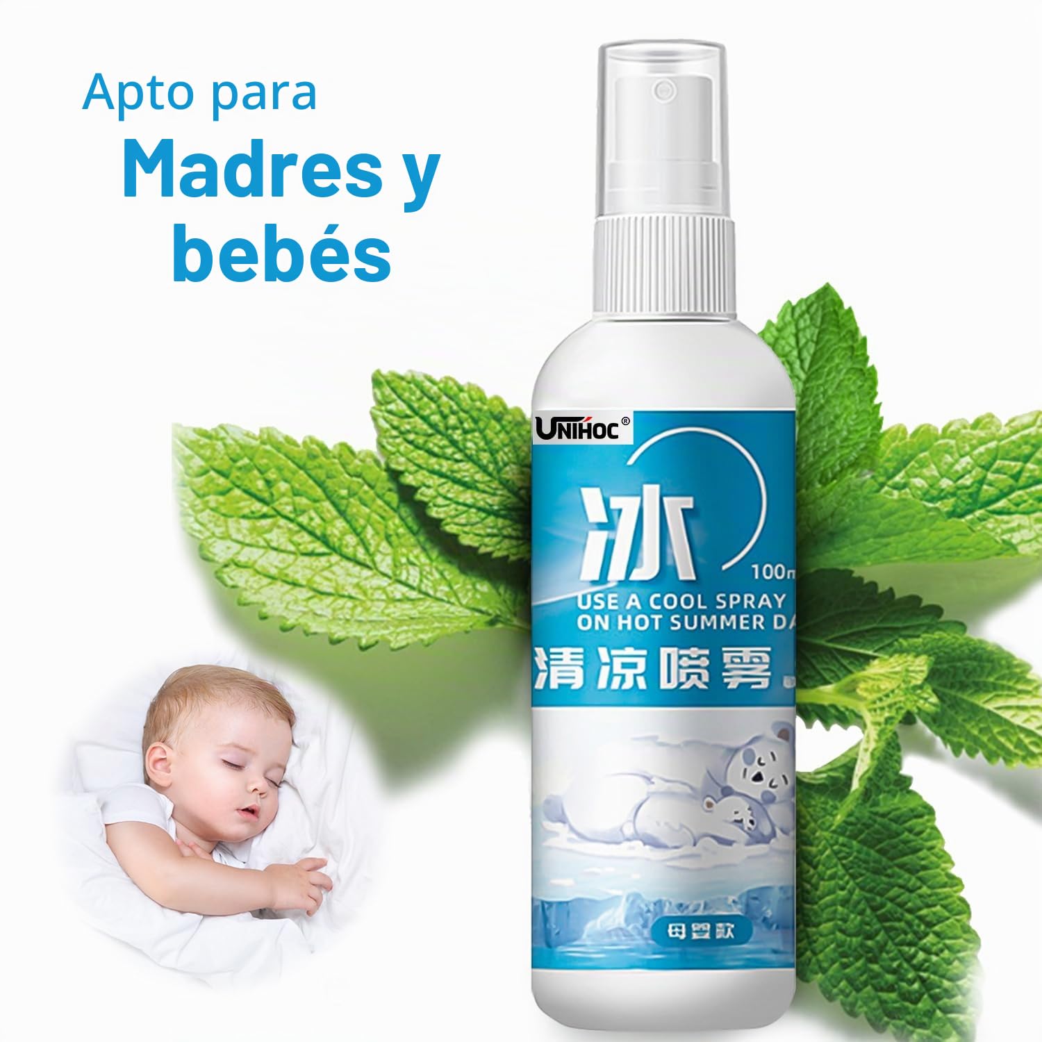 Spray de Enfriamiento de Niebla, Spray Portátil para Aliviar Los Sofocos, Fresco Larga Duración en Verano, Spray Corporal Refrescante para Verano para Excursiones