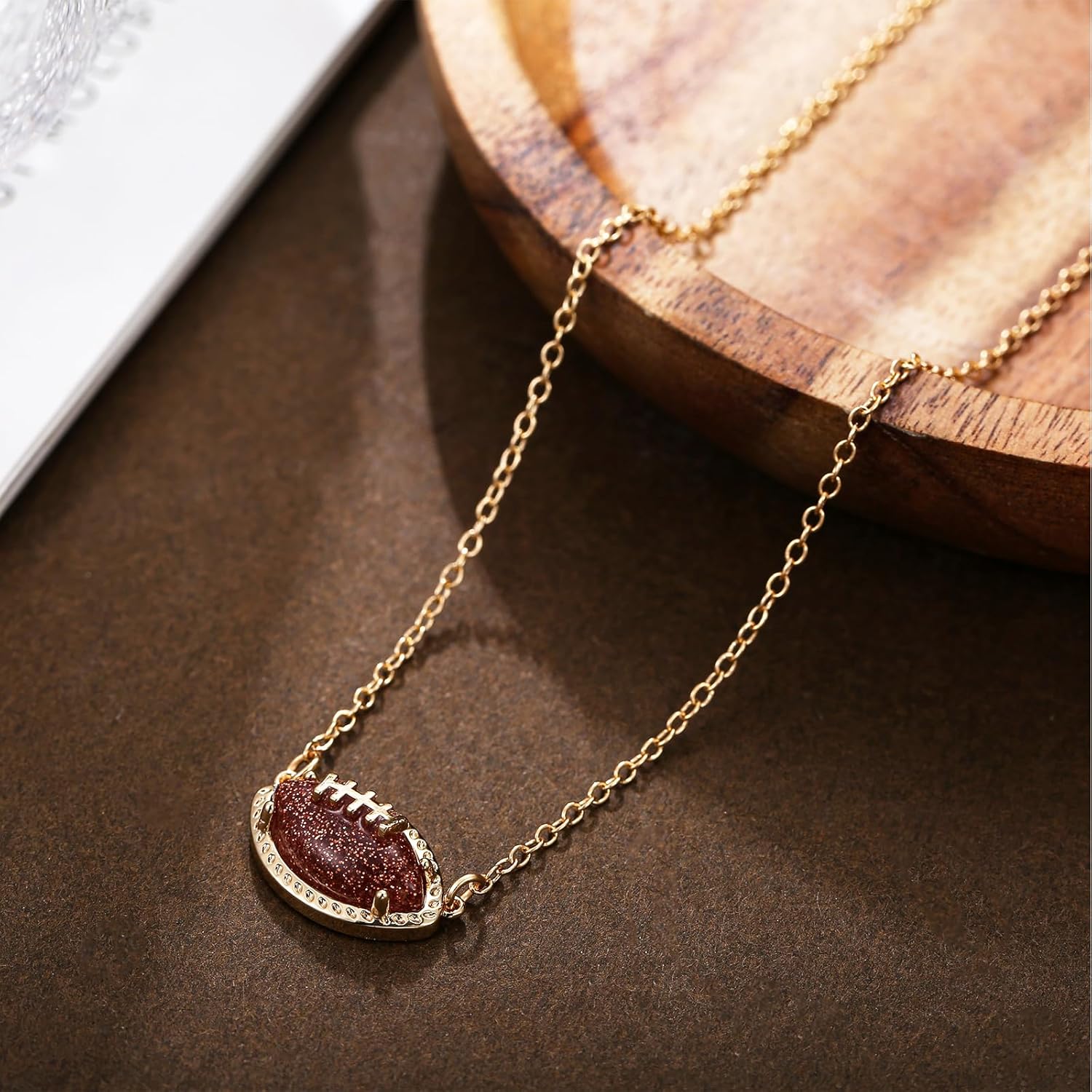 Football Necklace for Women Sports Game Day Necklace Sports Fan Necklaces Accessories - Image 6