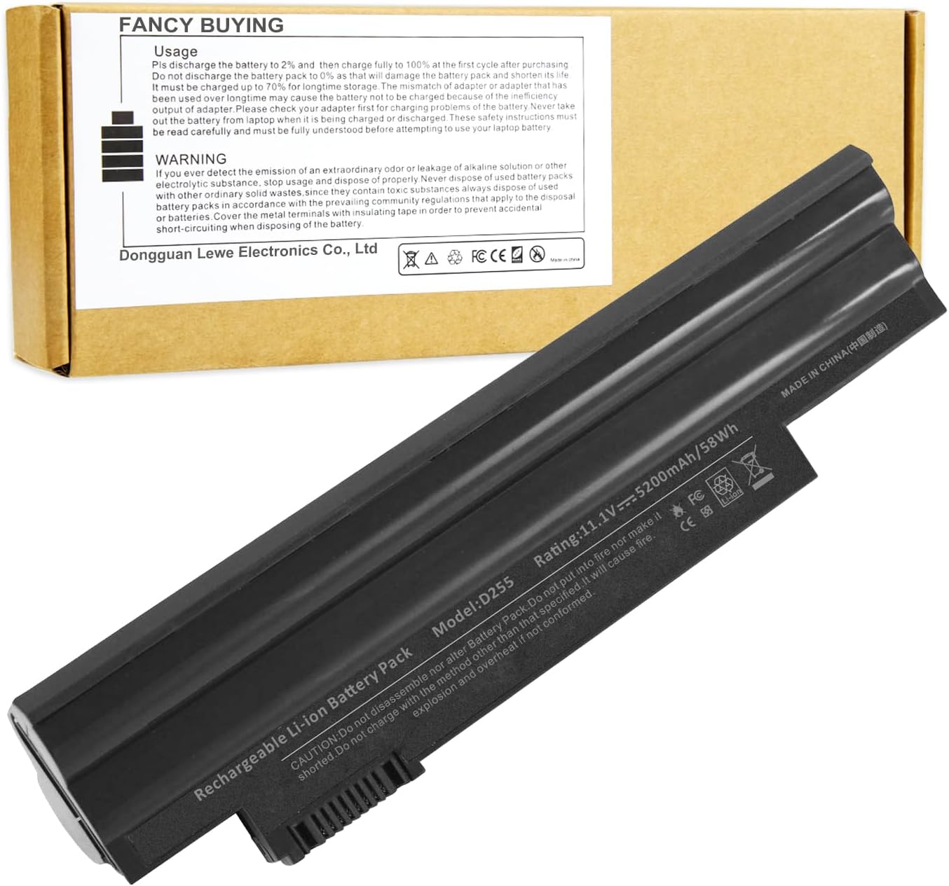 AL10A31 AL10B31 Battery for ACER Aspire One 522 AO522 AOD255 AOD255E AOD260 D255 D257 D260 522 722 P0VE6 PAV70 NAV70 D255E, Al10g31 AL10BW AL10G31 BT.00603.121 LC.BTP00. Bt.00603.114 LC.BTP00.129