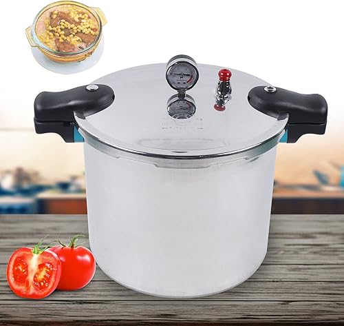 Miniatura 5 de Aleación de aluminio de la estufa de la olla a presión 22L 32CM 90kpa w/Gauge para estufa de gas Highland/Apartamento Living