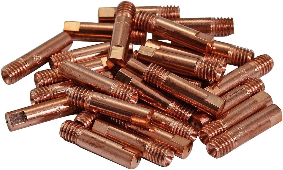 Riverweld Mag Mig Contact Tips 1.0Mm M6x25mm 140.0253 For 15Ak Mb15 Welding Torch Pack Of 50