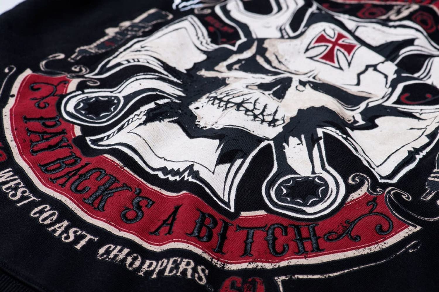 West Coast Choppers WCC Hoodie Mechanic Zip Black-XXL