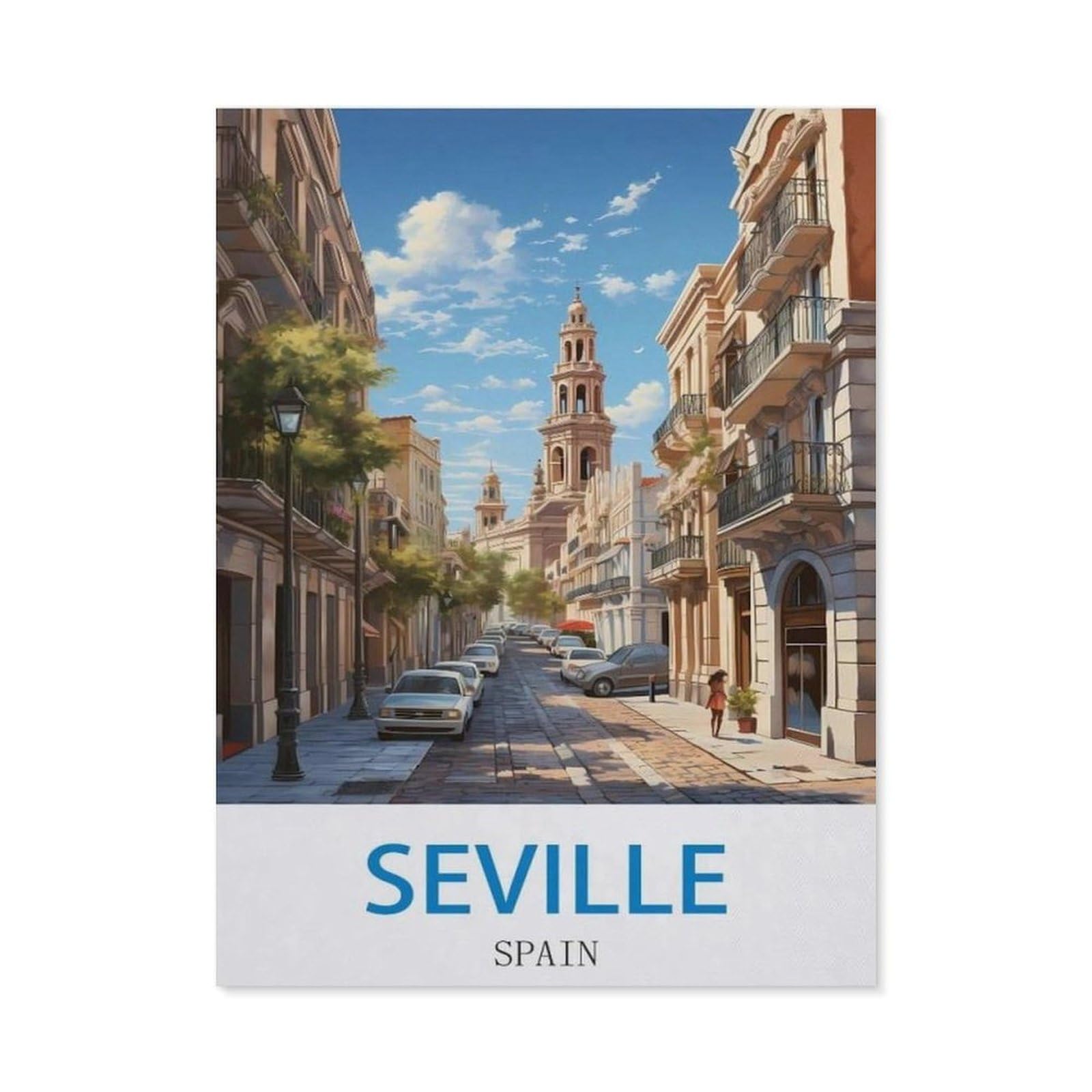 BEAYODKP 5D Diamond Painting Set for Adults and Children，Seville Spain