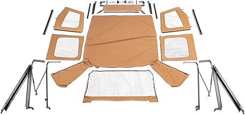 Miniatura 6 de Reemplazo completo Rampage Jeep 68215 de parte superior blanda con marco y hardware en denim negro. Negro diamond,Gris (Grey Denim),Denim gris