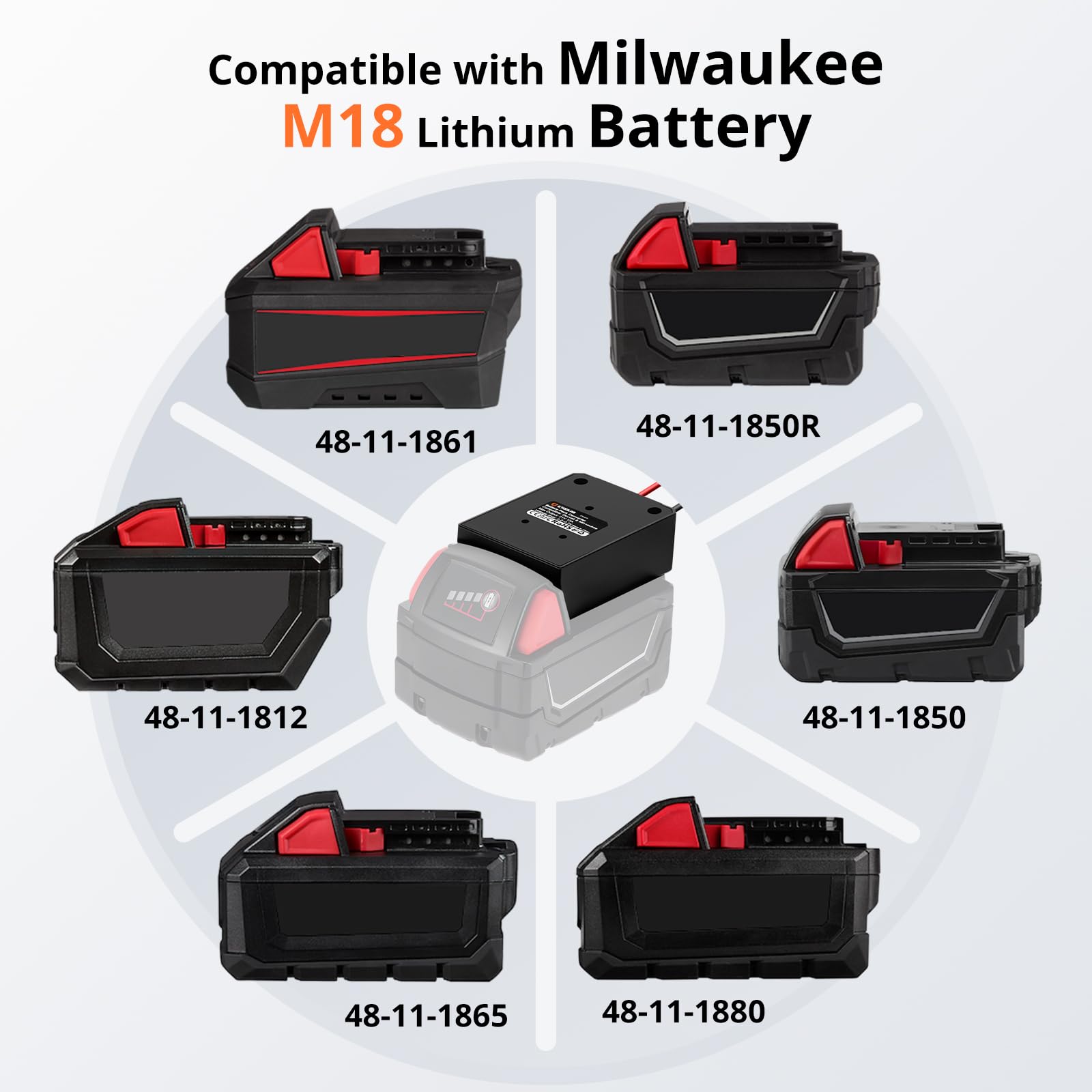 ETOOLAB Battery Adapter For Milwaukee M18 Battery