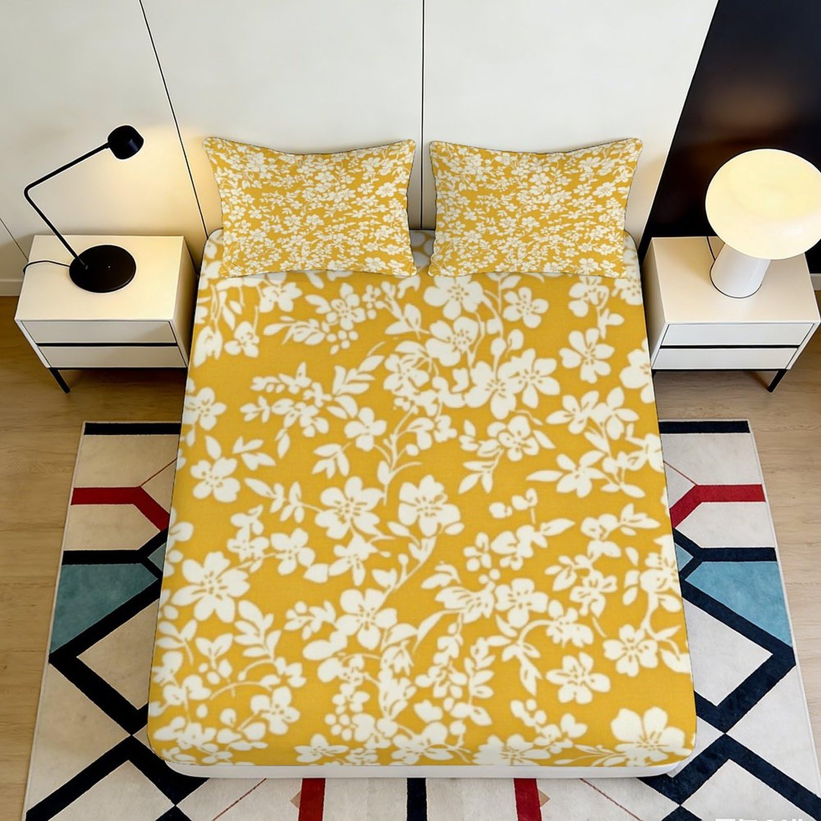 3D Printed Leopard Fitted Sheet Microfiber Deep Pocket Non-Slip Bedroom Bedding Leopard Mattress Fitted Cover Washable for Adults Teens 120x200x25cm