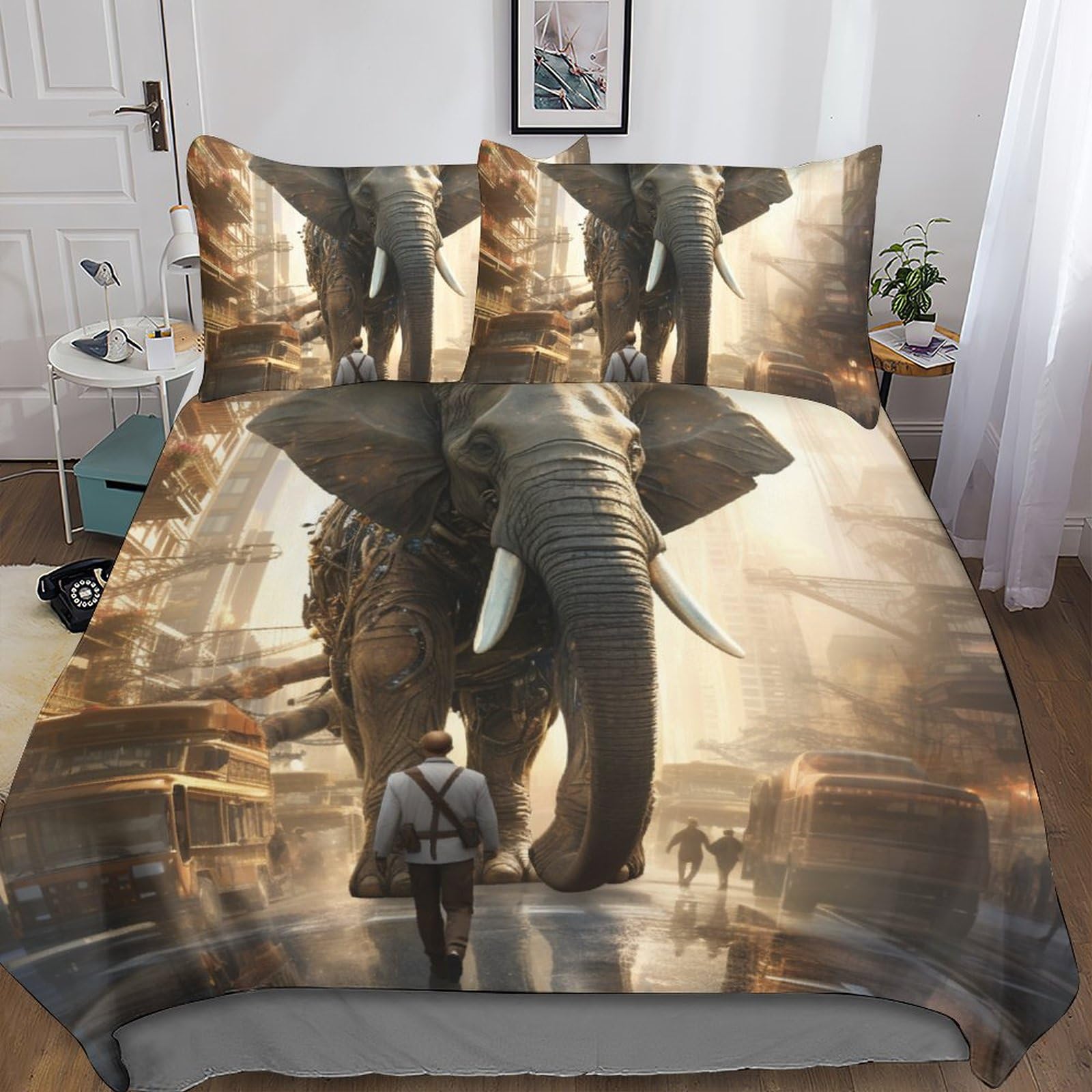 Parure de lit éléphant 3D le cadeau idéal de literie hypoallergénique pour enfants et ados