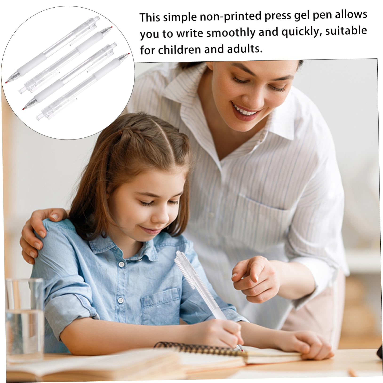 Housoutil 3 Series Bolígrafos De Gel Retráctiles Con Cuerpo Transparente De Unidades Oficina Y Escuela Escritura 12 Piezas X 3