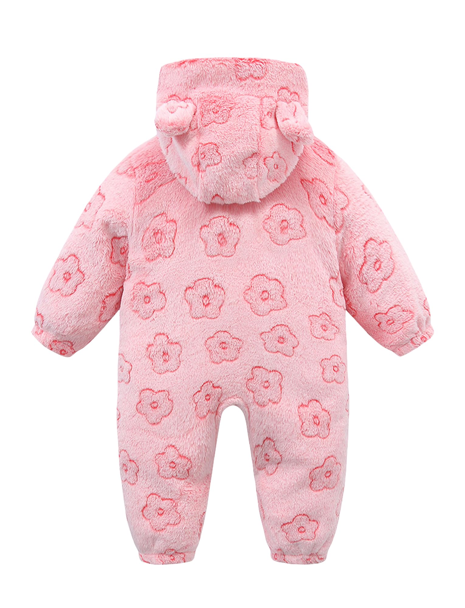 Happy Cherry - Pagliaccetto Inverno con Cappuccio Bambino Bambino Ragazza Tuta Flanella Neonato Break Caldo Cerniera Bambino Abbigliamento Un Pezzo per Autunno Primavera - 0-12 mesi - Verde