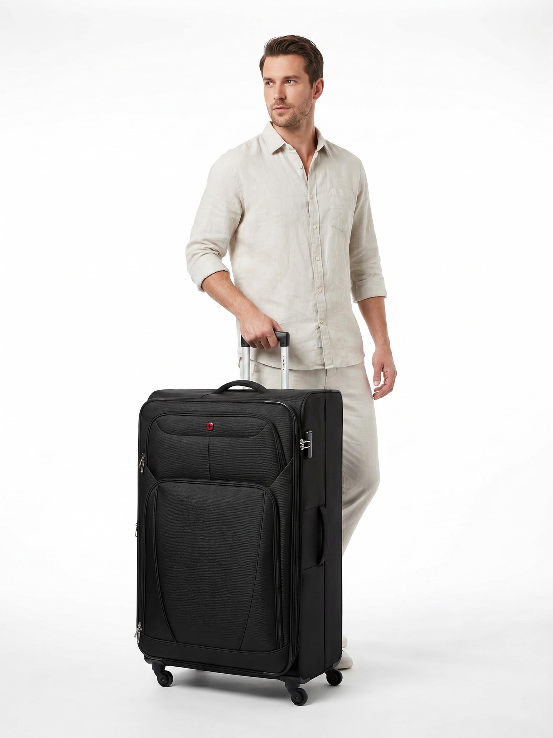WENGER Check-in Koffer für Damen und Herren | großer XL Trolley 54 x 37 x 87 cm aus hochwertigem Polyester 600D Material | Erweiterbar & Fronttasche| Beaumont Serie