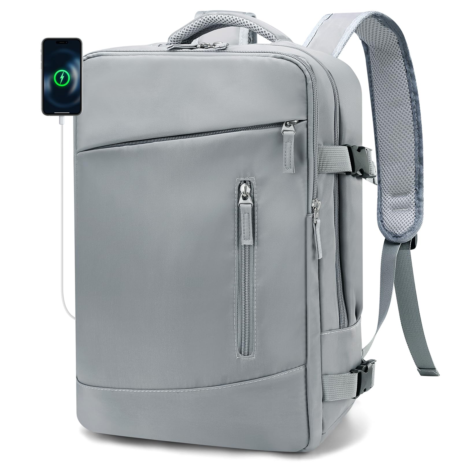 Mochila cabina impermeable BAGZY con USB para portátil 7